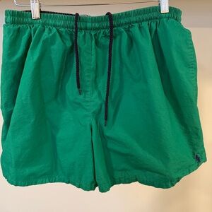 Polo Ralph Lauren Green Swim Trunks Pony Logo Mesh Lined Large